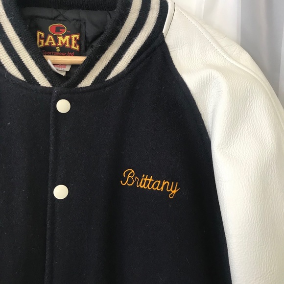 2000’s Varsity Cheerleading Leather & Wool Jacket Y2K - Picture 8 of 16